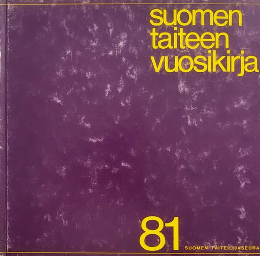 [CA - Kirjat] Suomen taiteen vuosikirja 81